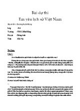 Bài dự thi Em yêu lịch sử Việt Nam - Dương Xuân Hùng